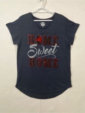 Home Free blue T shirt. Women. Home Sweet Home logo. Sz M (8/10)